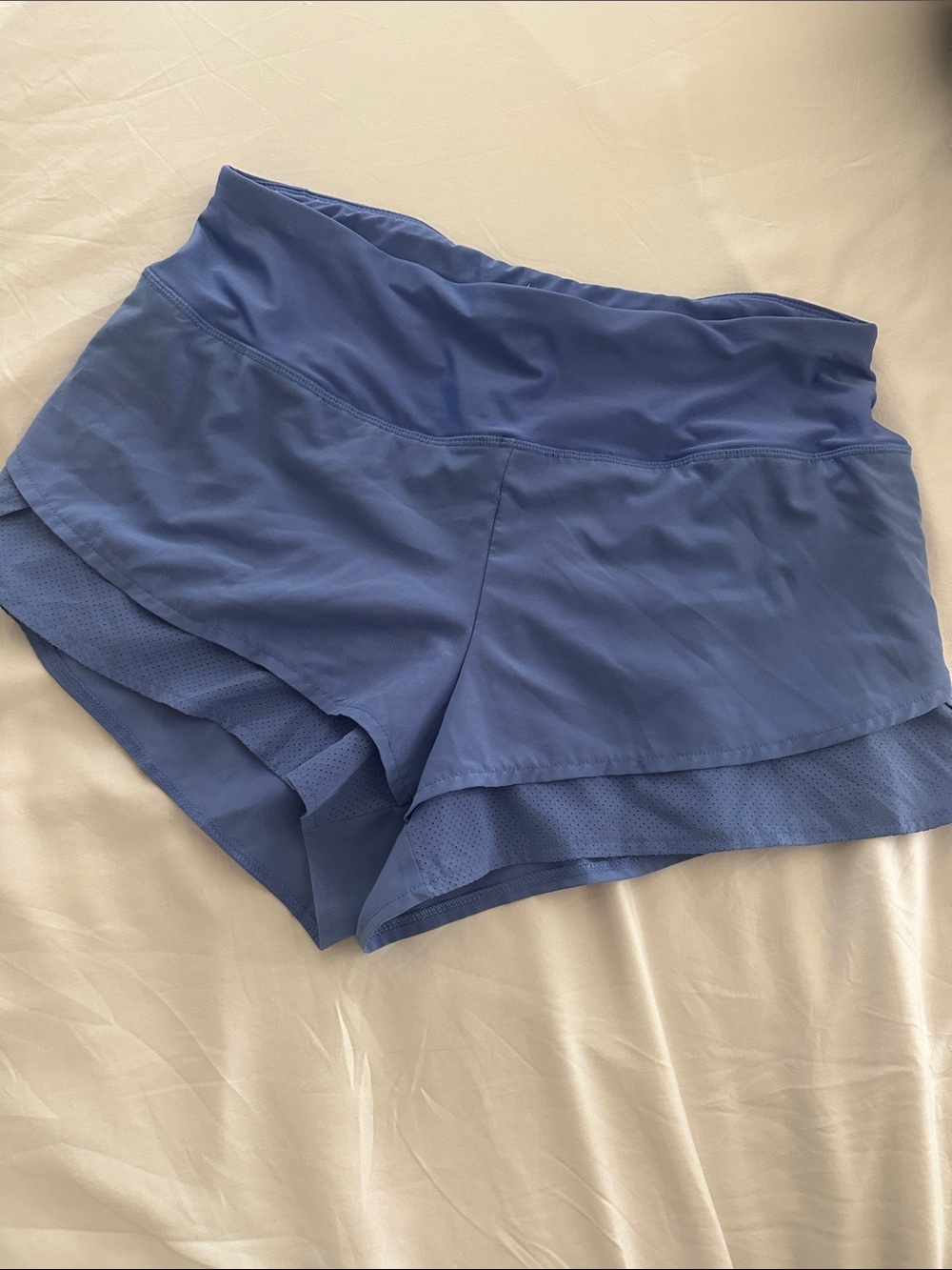 Spyder Layered Athletic Shorts in Periwinkle